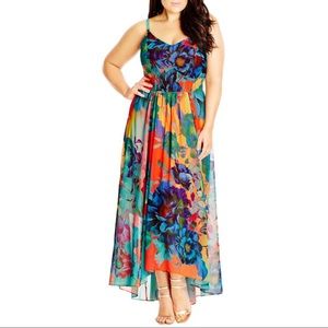 City Chic Maxi Summer Dress. Perfect for summer. Stretchy waist fit up to XL